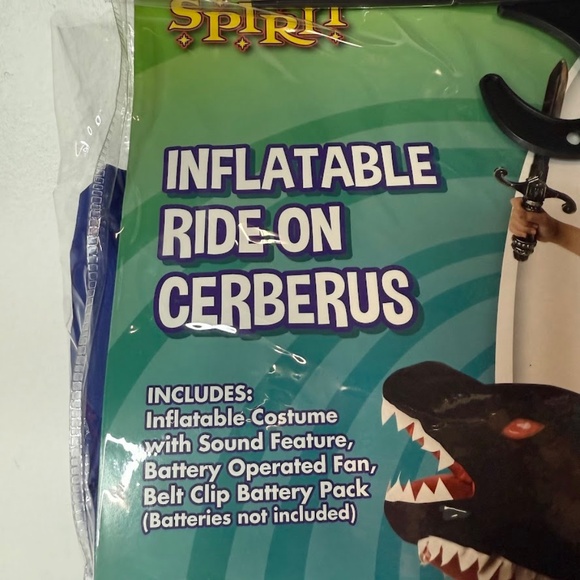 Spirit Inflatable Ride On Cerberus Costume 3 Headed Dog Halloween Child One Size - Picture 5 of 6